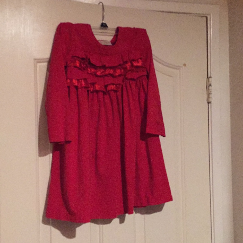Nana Anderson Red Ruffle Dress Size 110